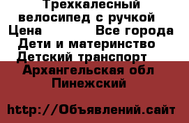 Трехкалесный велосипед с ручкой › Цена ­ 1 500 - Все города Дети и материнство » Детский транспорт   . Архангельская обл.,Пинежский 